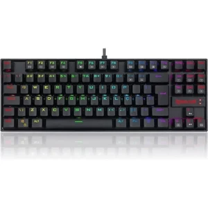 Teclado Mecânico Gamer Redragon Kumara, Anti-Ghosting, RGB, Switch Outemu Blue, ABNT2, Preto, PT