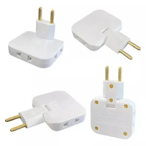 Adaptador Benjamin T Articulado 3 Saídas 10A Bivolt com Pino Chato e Plug de Alta Qualidade | Ideal para Eletrodomésticos e Eletrônicos
