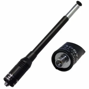 Antena Retrátil NAGOYA NA-773 para Rádio Baofeng – SMA Fêmea, Frequência Dual Band 144/430 MHz