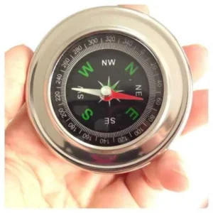 Bússola em aço escovado alto brilho e precisão