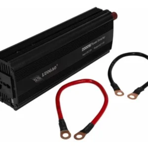 Inversor de Tensão 2000W 12V para 110V/127V com USB 5V 4.8A – Onda Senoidal Modificada (com Cabos)