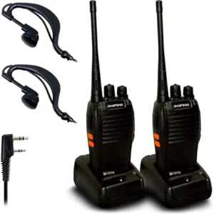 Kit 2 Rádios Comunicadores Baofeng 777S VHF/UHF 16 Canais - Potência 3W, Alcance de até 12KM, Lanterna e Bivolt