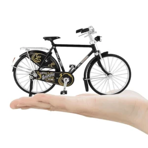 Miniatura Bicicleta Clássica Retrô Diecast 1:10 Metal - Modelo 1817, 17cm - Colecionável e Decorativa
