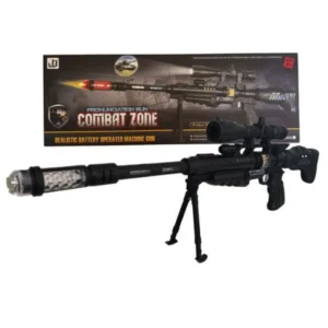 Rifle Sniper de Brinquedo com Mira a Laser, Luz e Som - Diversão Garantida para Crianças e Adultos